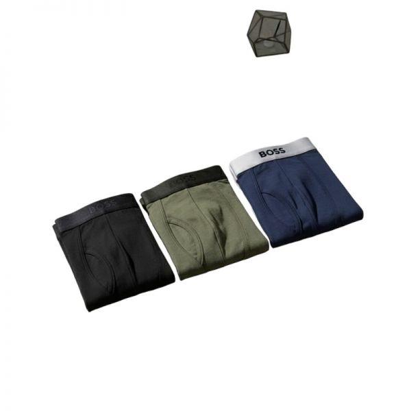 휴고보스 그린 25 Three-pack of trunks with logo waistbands 50514998-980 로고 웨이스트.._이미지