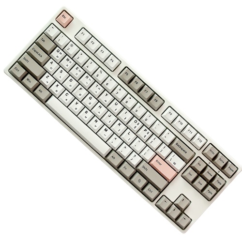 몬스타 몬스타기어 닌자87PRO 풀윤활 커스텀 키보드 화이트 (피치요거트, 적축)