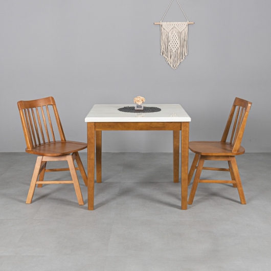 알토 천연 대리석 원목 식탁 800