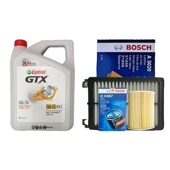 캐스트롤 GTX SP/C3 <b>5W30</b> <b>6L</b> + 보쉬필터 기아 카니발 KA4 3.5 가솔린