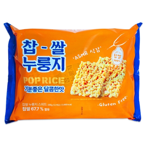 ANHUI HUIQU FOOD TECHNOLOGY 라이스파이 찹쌀 누룽지 스위트 288g (14개)_이미지