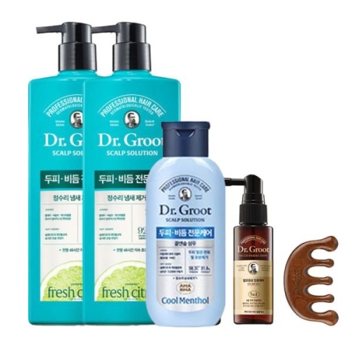 LG생활건강 닥터그루트 스칼프 솔루션 두피비듬케어 정수리 냄새 제거 샴푸 700ml (2개)