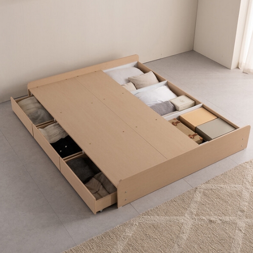 포스트모던 커비 3단서랍 평상형 수납침대 SS (매트별도)_이미지