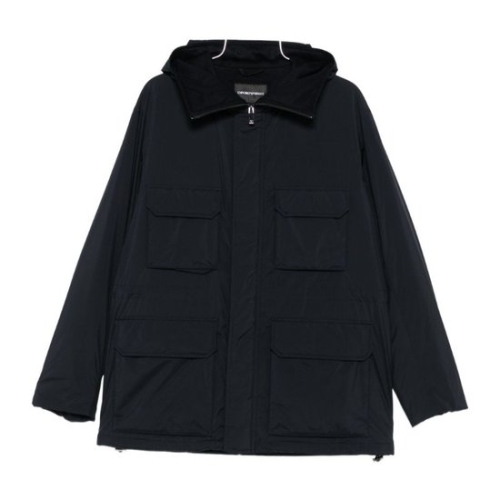 아르마니 엠포리오 아르마니 후드 나일론 집업 파카 EM003184 AF18503UB11