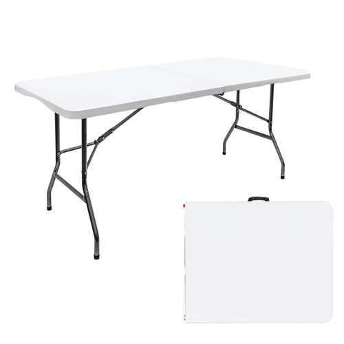 쿠팡 코멧 아웃도어 브로몰딩 접이식 테이블 1800 화이트_이미지