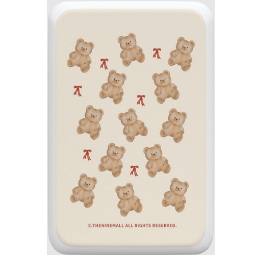 더나인몰 pattern cozy teddy 맥세이프 보조배터리 5000mAh_이미지