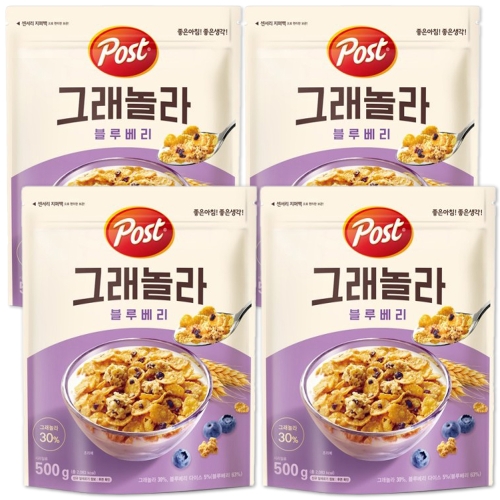 동서식품 포스트 그래놀라 블루베리 500g (4개)_이미지