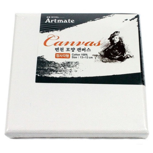정사각형 모양 면천 캔버스 13x13cm