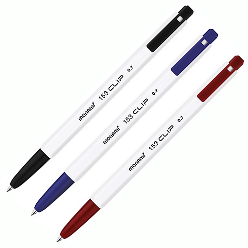 모나미 153 클립 볼펜 0.7mm (12개)