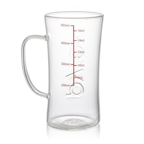 코렐브랜드 파이렉스 ㅤ계량 핸들 맥주컵 500ml (2개)_이미지