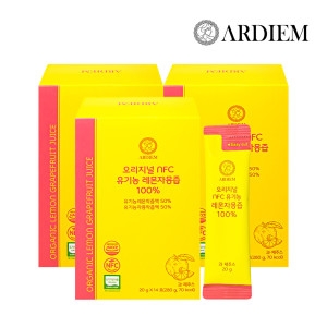  아르디엠 오리지널 NFC 유기농 레몬자몽즙 100% 20g 14포 [3개]