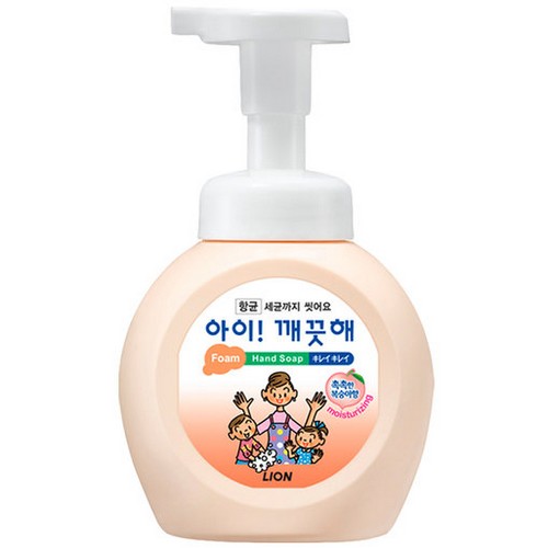 라이온코리아 아이깨끗해 폼 핸드솝 복숭아향 250ml (5개)