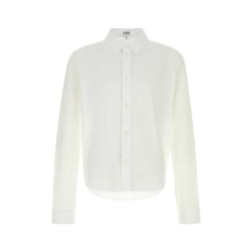 로에베 White poplin shirt H526Y05WDK WHITE WHITE_이미지