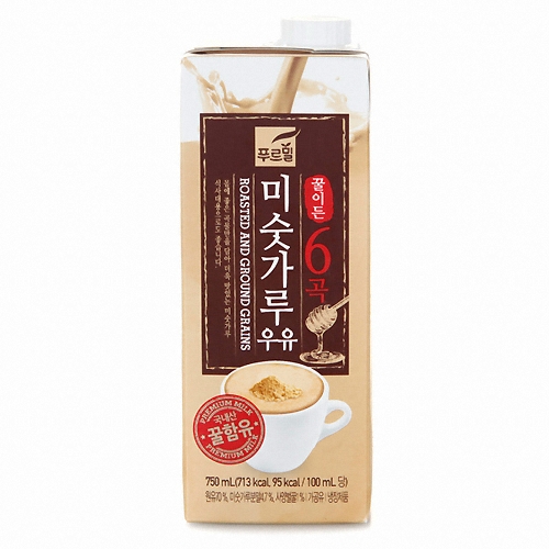 푸르밀 꿀이 든 6곡 미숫가루 우유 750ml (멸균) (8개)_이미지
