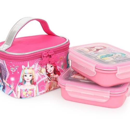 [불명] 시크릿쥬쥬 아동용 은하수 이중락 스텐 2단 도시락 가방세트 PN198 245786