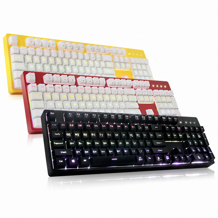 앱코 HACKER K180 레인보우 LED 멤브레인 (레드)