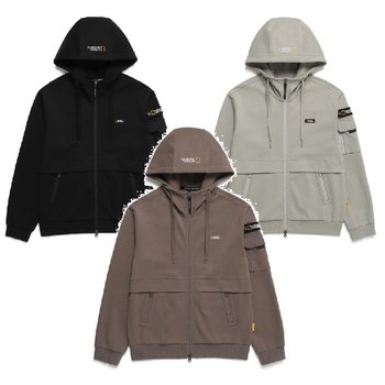 내셔널지오그래픽 슐리언 소매포켓 트레이닝 후드 집업 N243UFT020_이미지