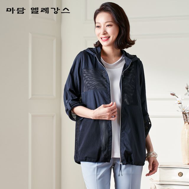 스텔라 후드집업 매쉬배색 점퍼 K221JP01