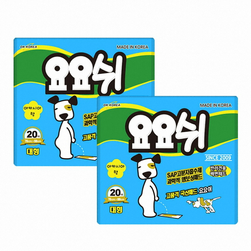 DK코리아 요요쉬 ㅤ배변패드 대형 아카시아향 20매 (2개)_이미지
