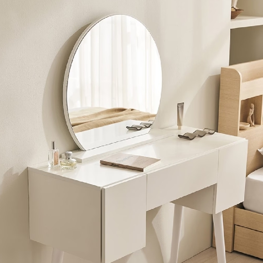 삼익가구 베런 멀티수납형 원형거울 화장대 1000_이미지