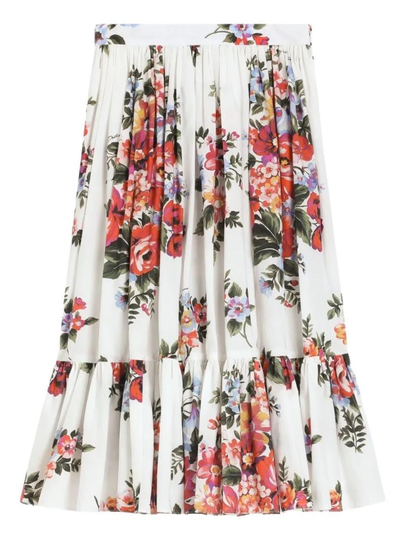FLOWER PRINT SKIRT multicolore L55I53/HS5UU HA5ZO MAZZ FIORI F.BIANC..