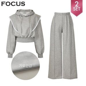 포커스 2SET 날개 소매 후드 티셔츠+기모 팬츠_VFI5W1TS6600_이미지