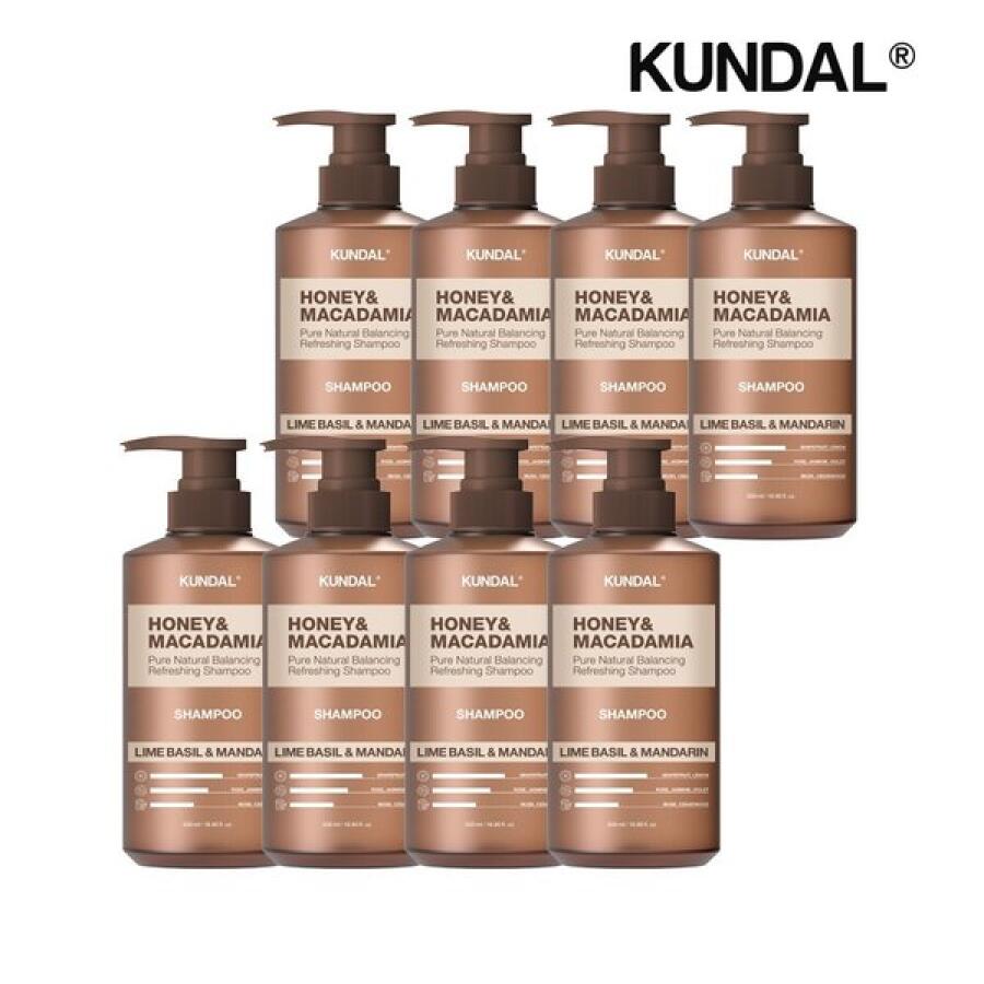 쿤달 허니 앤 마카다미아 네이처 샴푸 라임바질앤만다린 500ml (8개)_이미지