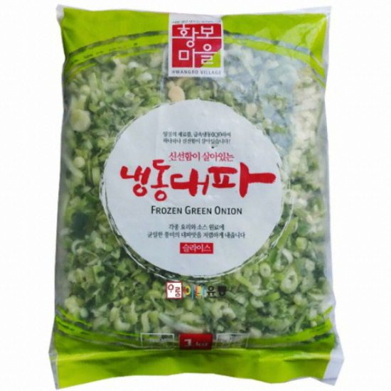 황보마을 냉동 대파슬라이스(중국산) 1kg (1개)_이미지