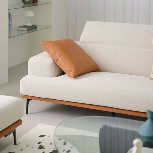 에싸 레반트 컴팩트 헤드기능 리브 패브릭 소파 4인용 (스툴별도)_이미지