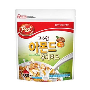동서식품 포스트 <b>아몬드</b> <b>후레이크</b> 1kg씨리얼 시리얼 식사대용시리얼 식사대용씨리얼