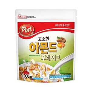 동서식품 포스트 <b>아몬드</b> <b>후레이크</b> 1kg씨리얼 시리얼 식사대용시리얼 식사대용씨리얼