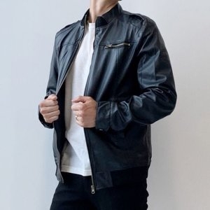 데일리룩 남자점퍼 가죽자켓 올데이 환절기 패션룩 WFJTTA0