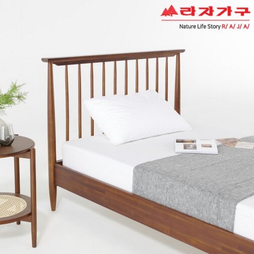라자가구 비바 카밀라 원목 침대 SS (매트별도)_이미지