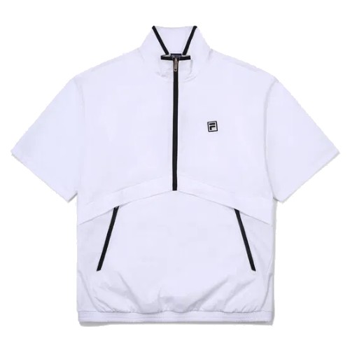 휠라 우븐 반팔 아노락 FS2JKG2332X (WHI, 화이트)_이미지