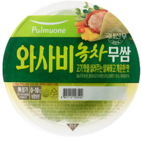 풀무원 와사비 녹차 무쌈 300g (1개)