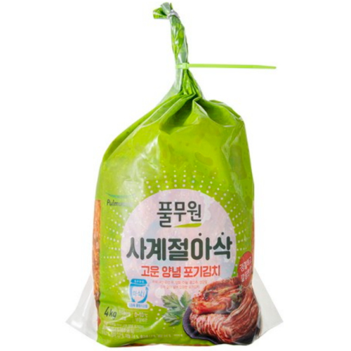풀무원 사계절 아삭 고운 양념 포기김치 4kg