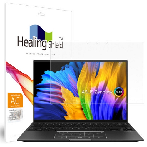 폰트리 힐링쉴드 ASUS 젠북 14X OLED UM5401QA 항균 종이질감 블루라이트차단 액정보호필름_이미지