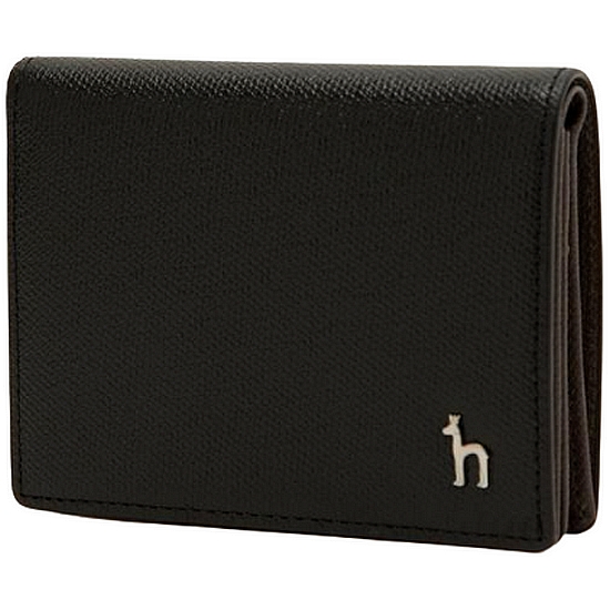 DEMIAN 가죽 퍼피 로고 배색 명함지갑 HJHO1E935BK