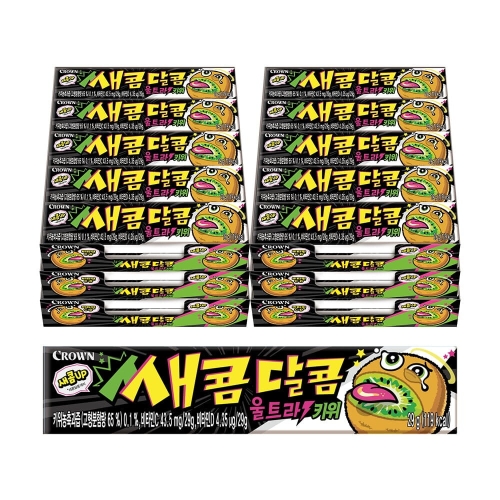 크라운제과 새콤달콤 울트라 키위 29g (90개)_이미지