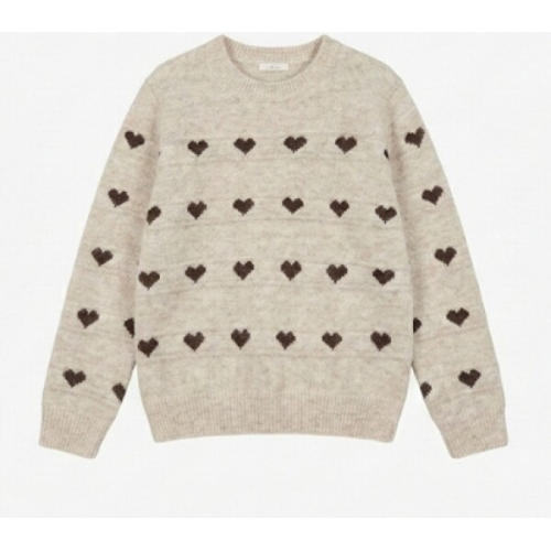 모스트 더 러블리 무드 하트 패턴 니트 OH12KT001_이미지