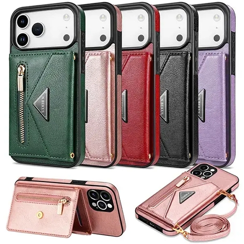 수나르 아이폰11 프로 숄더 스트랩 카드지갑 가죽 케이스_이미지