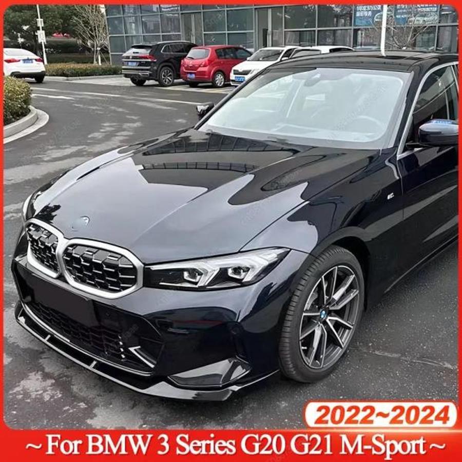 BMW 호환 3 시리즈 G20 G21 M-Sport 320i M340i LCI 2022-2024+ 자동차 앞 범퍼 스플리터 립 스..
