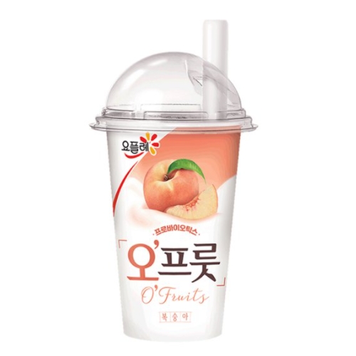 빙그레 요플레 오프룻 복숭아 180ml (8개)_이미지
