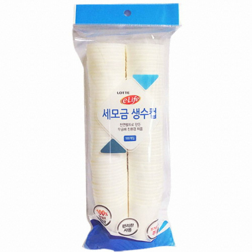 롯데알미늄 이라이프 일회용 세모금 종이컵 (500개)_이미지