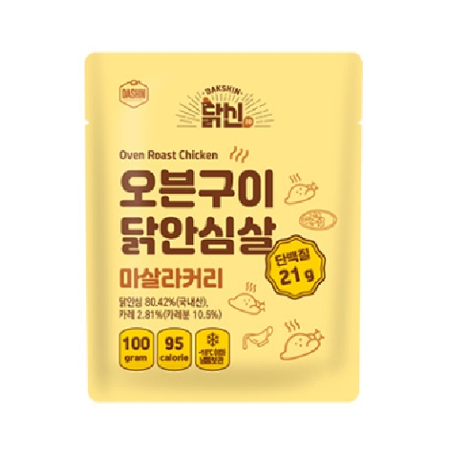퍼니엠 다신샵 닭신 오븐구이 닭안심살 마살라커리 100g (40개)