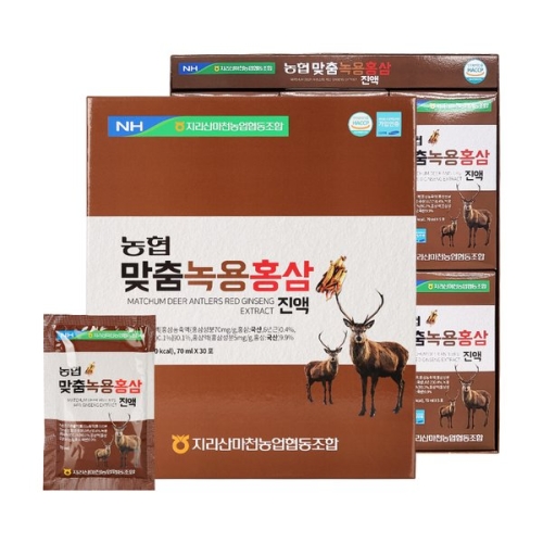 옻가네 지리산마천농협 맞춤 녹용홍삼진액 70ml 30포_이미지