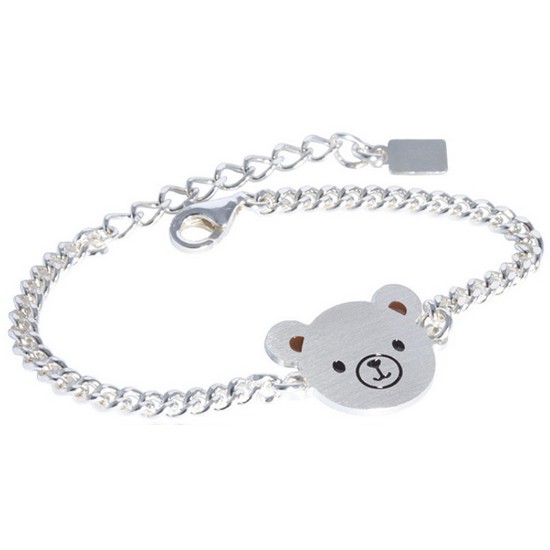 아기곰돌이 미아방지 실버팔찌 SB9373