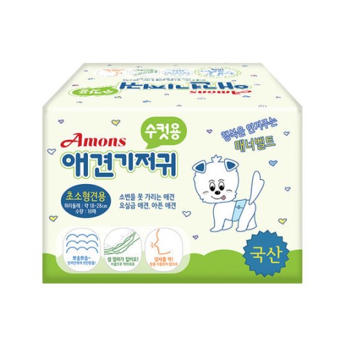 아몬스 애견기저귀 수컷용 초소형 10매 (3개)_이미지