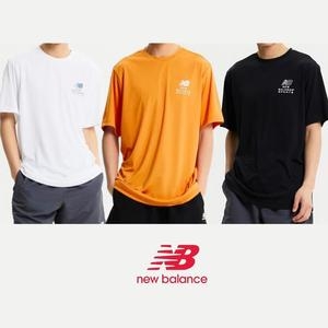 NBNEE22613 오렌지 UNI 베이직 워터 반팔티 SEMI-OVER FIT 남여공용 반팔 티셔츠