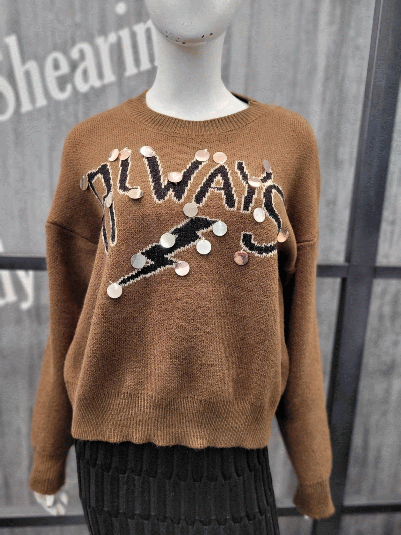 르니앤맥코이 레터링 미니 니트티 MK01KN718_이미지